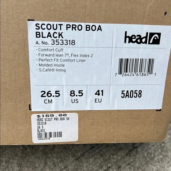 Head Black Snowboard Boots with Sturdy Construction